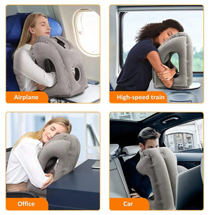 Inflatable Travel Pillow: Compact Comfort - Luxe Crystal