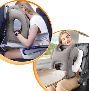 Inflatable Travel Pillow: Compact Comfort - Luxe Crystal