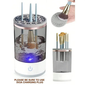 Luxe Crystal Black Electric Makeup Brush Cleaner - Luxe Crystal