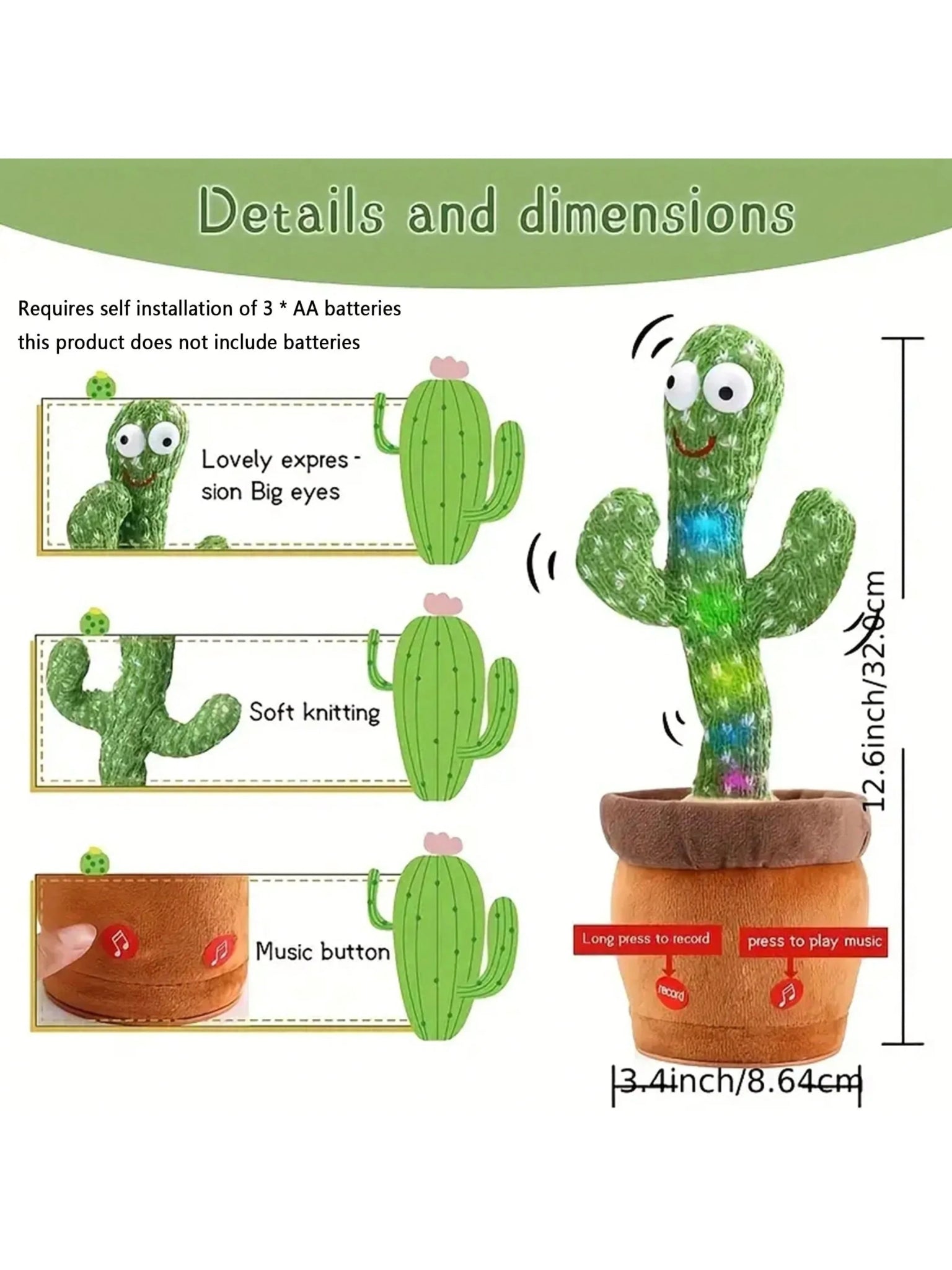 Luxe Crystal Singing Sunny the Dancing Cactus - Luxe Crystal