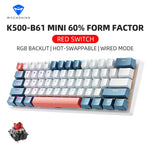 Machenike K500-B61 Mini Mechanical RGB Gaming Keybaord - Luxe Crystal