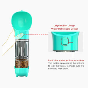 Multifunction Water and Food Pet Bottle - Luxe Crystal