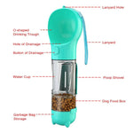 Multifunction Water and Food Pet Bottle - Luxe Crystal