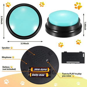 Voice Recorded Dog Communication Button Pack - Luxe Crystal